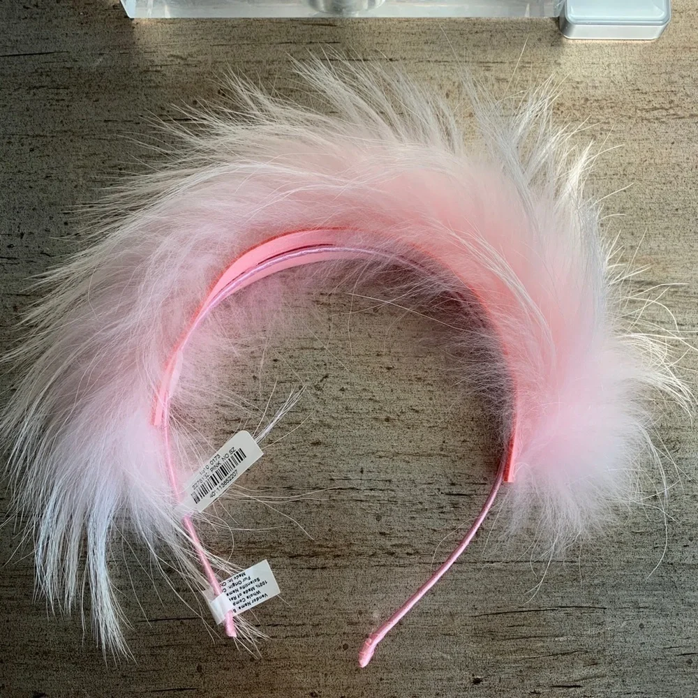 Bari Lynn Girl's Allover Fox Fur Headband